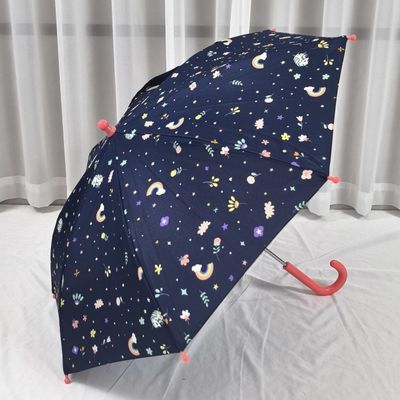 Regenboog Kinderen Paraplu lange handgreep Veilig en gemakkelijk te openen voor kleuters