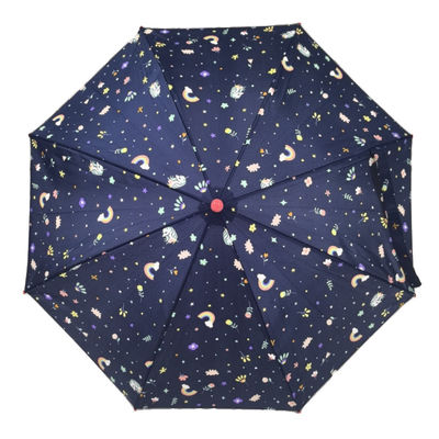 Regenboog Kinderen Paraplu lange handgreep Veilig en gemakkelijk te openen voor kleuters