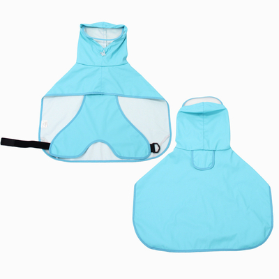 Poncho-stijl waterdicht reflecterend hondenregenjas met harnasopening en poepzak