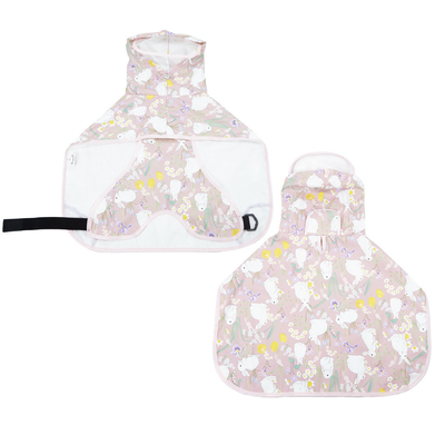 Poncho-stijl waterdicht reflecterend hondenregenjas met harnasopening en poepzak