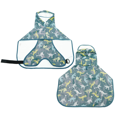 Poncho-stijl waterdicht reflecterend hondenregenjas met harnasopening en poepzak