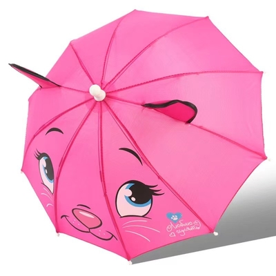 Speciale stijl 170T Nylon Stof 11 inch*10k Custom Animal-Printed 3D paraplu voor kinderen