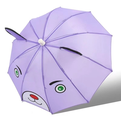 Speciale stijl 170T Nylon Stof 11 inch*10k Custom Animal-Printed 3D paraplu voor kinderen