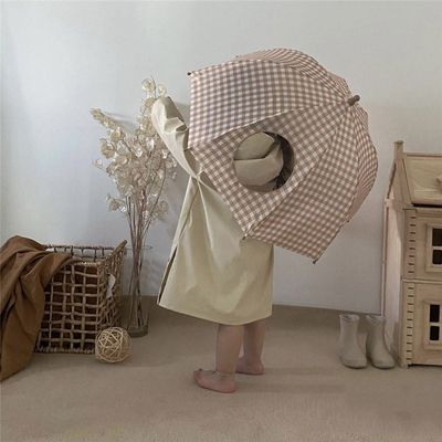 Doorzichtige kinderparaplu voor reizen InstS-stijl Winddichte babyscherming