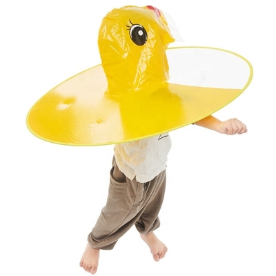 UFO-vorm handgreep kinderregenjas transparante waterdichte poncho voor buiten plezier