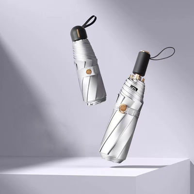 Titanium zilveren Victoria-Secret-printers bloemenparaplu voor volwassenen en bedrijfscadeaus