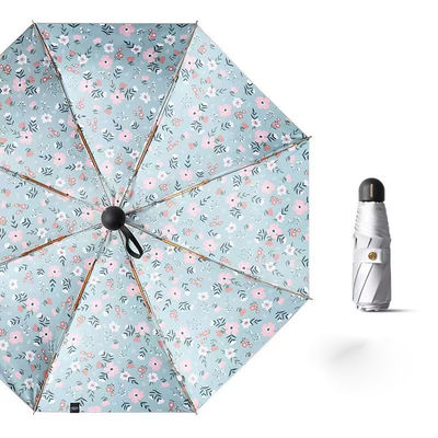 Titanium zilveren Victoria-Secret-printers bloemenparaplu voor volwassenen en bedrijfscadeaus