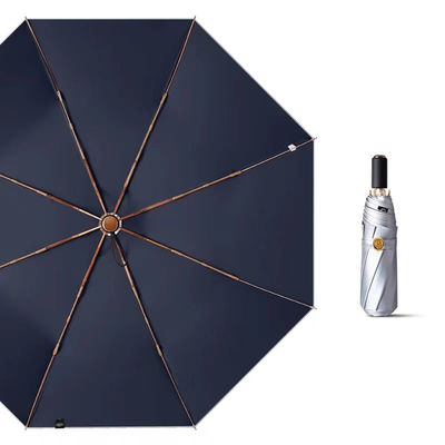 3 Opvouwbare zilveren titanium paraplu voor bedrijfscadeaus UV-bescherming Draagbaar Duurzaam