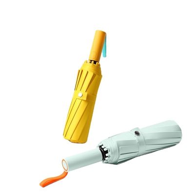 UV-bescherming 72 ribben 3 vouwde paraplu met contrasterende kleuren en aangepast logo