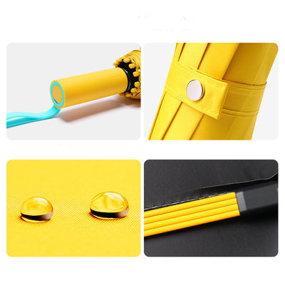 UV-bescherming 72 ribben 3 vouwde paraplu met contrasterende kleuren en aangepast logo