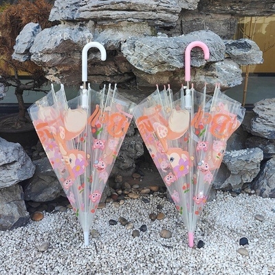 3-9 jarige kinderparaplu met Custom Logo Ultra licht en transparant ontwerp