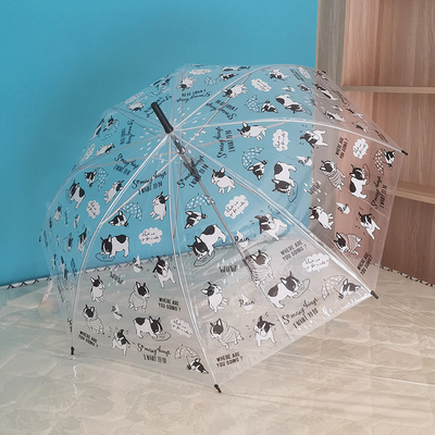 3-9 jarige kinderparaplu met Custom Logo Ultra licht en transparant ontwerp