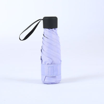 Bedrijfscadeaus Populaire Teleskopische Zwarte Paraplu met Stalen Schacht 5voudige Mini UV Pocket