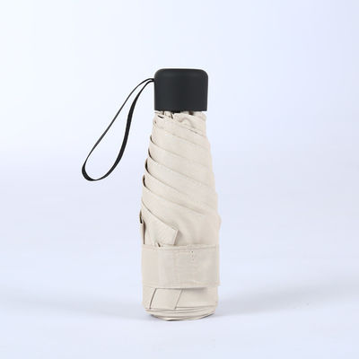 Bedrijfscadeaus Populaire Teleskopische Zwarte Paraplu met Stalen Schacht 5voudige Mini UV Pocket