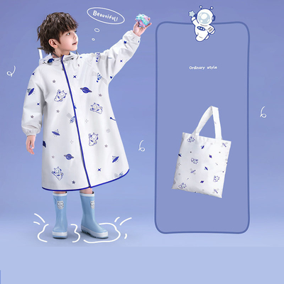Waterdichte en winddichte regenjas voor kinderen voor dagelijks gebruik in polyestertaffeta