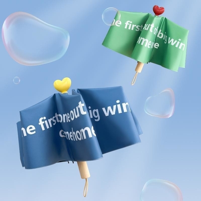 Amazing Love Paraplu Top 3 Fold Polyester Paraplu Perfect voor Kinderen en Vrouwen Custom Logo