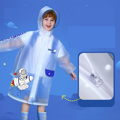 Jongens en meisjes regen poncho met schooltas 100% EVA stof vol lichaam waterdicht
