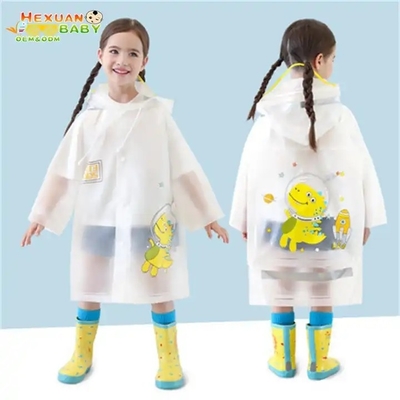 Bescherm uw kleintjes tegen regen Herbruikbare regen ponchos met kap en mouwen