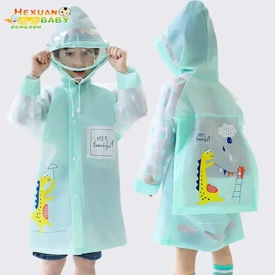 Bescherm uw kleintjes tegen regen Herbruikbare regen ponchos met kap en mouwen