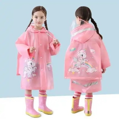 Bescherm uw kleintjes tegen regen Herbruikbare regen ponchos met kap en mouwen