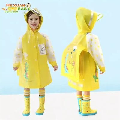 Bescherm uw kleintjes tegen regen Herbruikbare regen ponchos met kap en mouwen