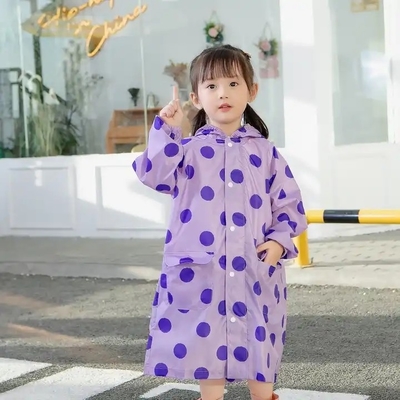 Cartoon meisje regenjas Eenpersoons regenjas Poncho stijl voor kinderen 100% EVA stof