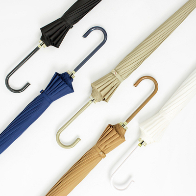 Minimalisme Leer Handle 16 Bone Double Weer paraplu voor reclame cadeau