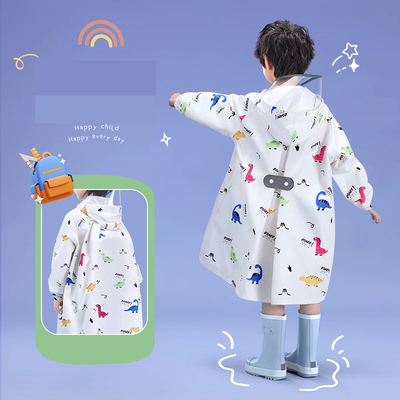 Kinderen regenjas met schooltas EVA materiaal conventionele grootte aangepaste kleur