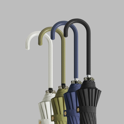Minimalisme Leer Handle 16 Bone Double Weer paraplu voor reclame cadeau