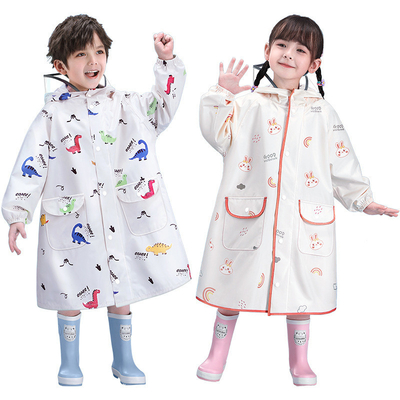 Kinderen regenjas met schooltas EVA materiaal conventionele grootte aangepaste kleur