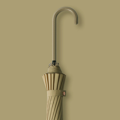 Minimalisme Leer Handle 16 Bone Double Weer paraplu voor reclame cadeau