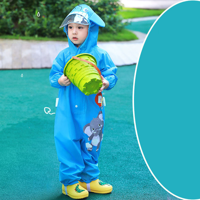 Kindergarten Baby Rain Gear met tekenfilm Dinosaurus Print voor buitenactiviteiten