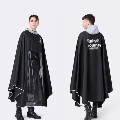 Conventioneel formaat regen poncho voor elektrische auto's 100% polyester Pongee stof