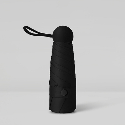 Draagbare Mini Capsule Pocket Vijf Opvouwbare Paraplu Vinyl Zonnescherm UV-bescherming AD