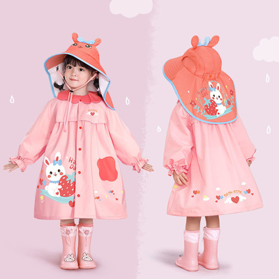 Polyester Taffeta Kinderen Regenjas Cartoon Print voor Meisjes Outdoor Adventures