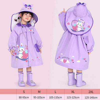 Polyester Taffeta Kinderen Regenjas Cartoon Print voor Meisjes Outdoor Adventures