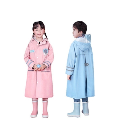 Outdoor Wandeling Regen Gear Kinderen Polyester Cartoon One-Piece Raincoat met Custom Logo