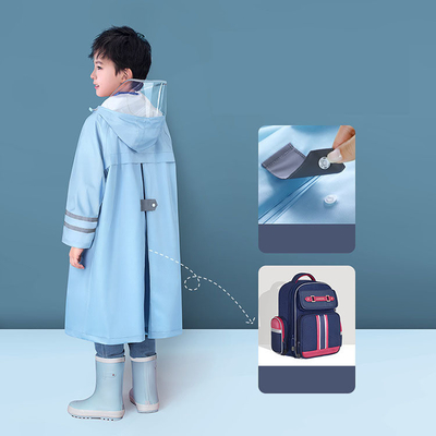 Outdoor Wandeling Regen Gear Kinderen Polyester Cartoon One-Piece Raincoat met Custom Logo