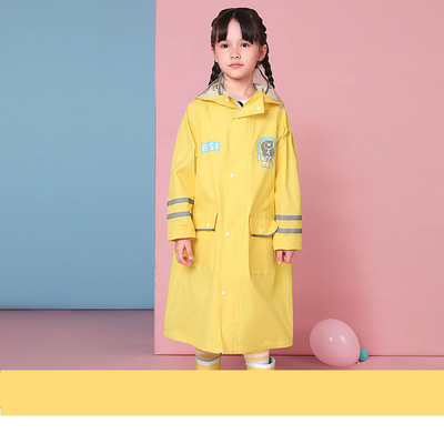 Outdoor Wandeling Regen Gear Kinderen Polyester Cartoon One-Piece Raincoat met Custom Logo