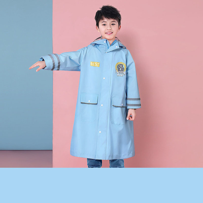 Outdoor Wandeling Regen Gear Kinderen Polyester Cartoon One-Piece Raincoat met Custom Logo