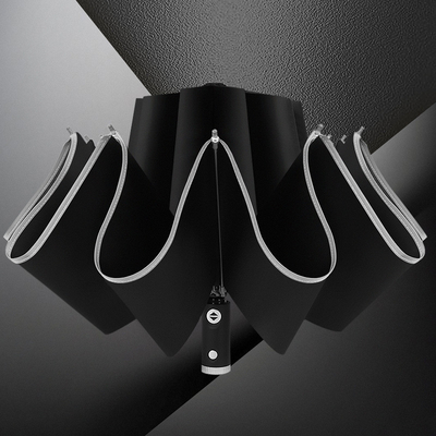 Zakencadeau Drievoudig paraplu met LED-licht en volledig automatische functie