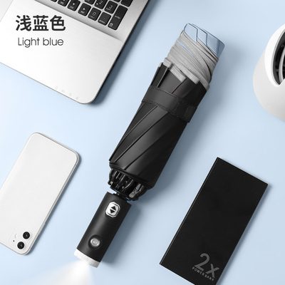 Zakencadeau Drievoudig paraplu met LED-licht en volledig automatische functie