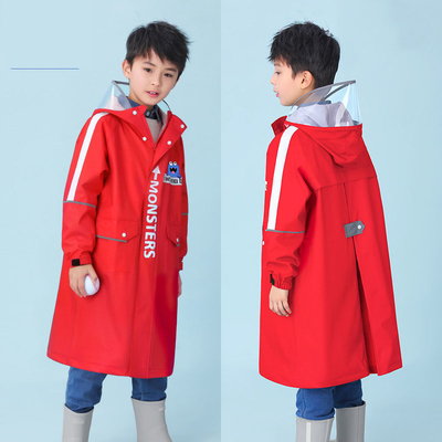 2023 Kinderen regenjassen Jongens basisschool Waterdichte kleding met tas en poncho