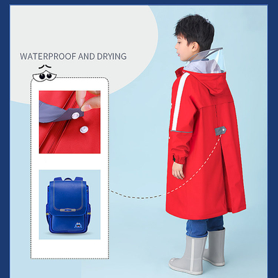 2023 Kinderen regenjassen Jongens basisschool Waterdichte kleding met tas en poncho