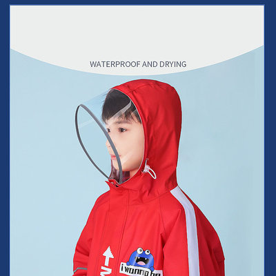 2023 Kinderen regenjassen Jongens basisschool Waterdichte kleding met tas en poncho