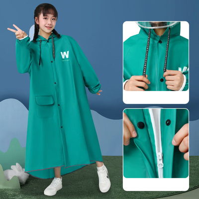 Buitenactiviteit Wandelen Regenjas Schooltrip Poncho met rits en reflecterende band