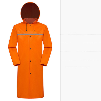 Mannen en vrouwen Arbeidsbescherming Oxford Stof Lang Reflectief Regenjas met Custom Logo