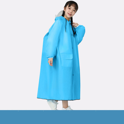 Schoolreis Regenkleding Grote rand Zipper Poncho met reflecterende band en waterdicht ontwerp