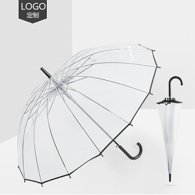 Transparante automatische paraplu met aanpasbaar logo All in 1 functie 21 inch * 8k