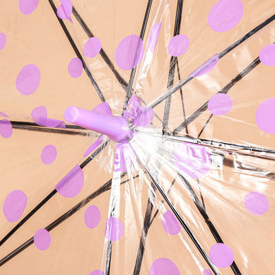 Creatief Transparante paraplu Plastic Handle Rechte paal Automatische reclame cadeau